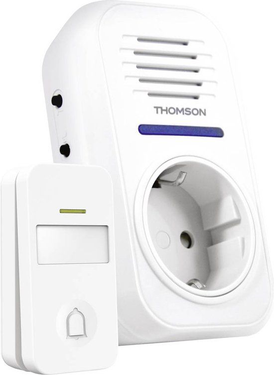 Thomson 513132 - Draadloze deurbel - Zonder batterijen - 150 m - Wit