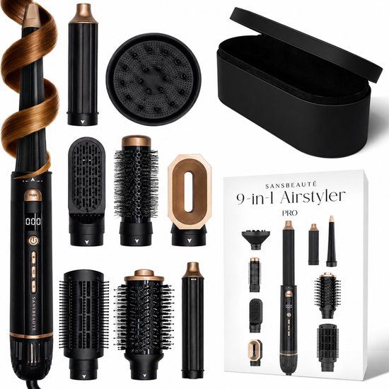 Sansbeauté® 9-in-1 Airstyler met Diffuser en Opbergdoos