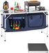 VEVOR Campingkeukentafel Opvouwbaar Kookstation 3-Voudig Hoogte Verstelbaar Blauw
