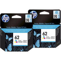 HP 62 Ink Cartridges - Color Duo Pack