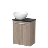 Maxaro Toiletmeubel Modulo Eiken Vlak 41 cm Mat Zwart