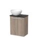 Maxaro Toiletmeubel Modulo Eiken Vlak 41 cm Mat Zwart