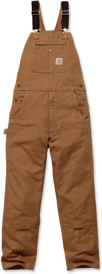 Carhartt Bib Overall - Men - Brown - W38/L34