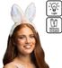 Boland LED diadeem Bunny Pastel, Wit