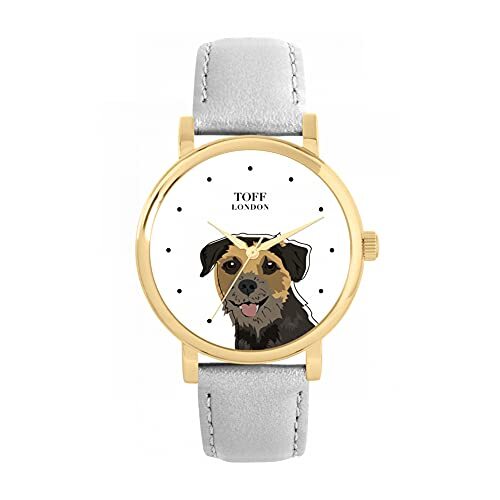 Toff London Border Terrier Hoofd Hondenhorloge