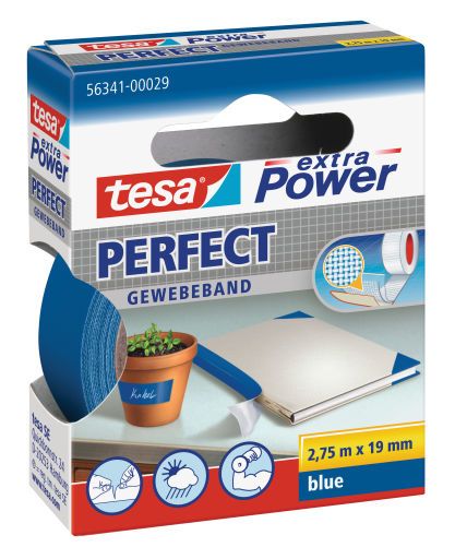 tesa 56341-29 - Kantoortape - blauw - 1.90 cm breed - 10 stuks