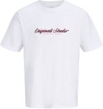 Jack & Jones T-shirt met ronde hals, korte mouw, 100% katoen, wit, maat S