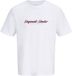 Jack & Jones T-shirt met ronde hals, korte mouw, 100% katoen, wit, maat S
