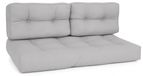 Beautissu ECO Style, 120 x 80 x 15 cm, gris clair, lot de 2, coussin d'extérieur, pour jardin