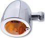 HIGHSIDER Smart Bullet platte lampen, knipperlichtbehuizing, chroom / oranje lens (stuk), voor en achter
