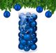 Merkloos / Sans marque Relaxdays Kerstballen - set van 30 - plastic - Ø 6 cm - onbreekbaar - blauw
