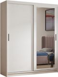 Margaret Hadas24 Kledingkast Henry met spiegel 100 cm inclusief 2 schuifdeuren Schuifdeurkast (wit)