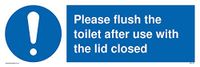 Spoel het toilet na gebruik met het deksel gesloten