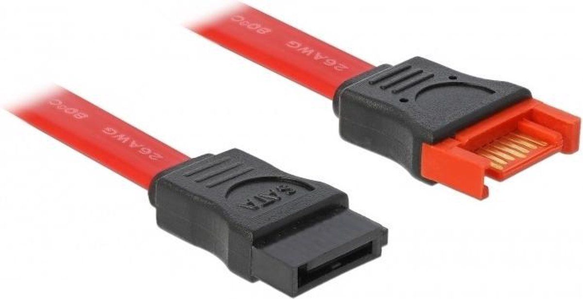 DeLOCK 83956 - Kabel - 1 m - Rood, Zwart