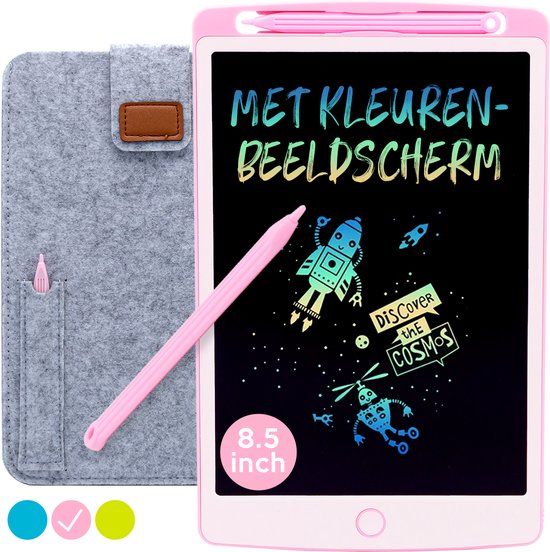 LCD Tekentablet Kinderen Roze 8.5 inch - Educatief Speelgoed