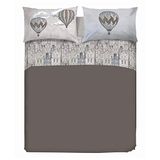 PENSIERI DELICATI Beddengoedset voor tweepersoonsbed, 100% katoen, 180 x 200 cm, inclusief hoeslaken, dekbedovertrek en 2 kussenslopen, gemaakt in Italië