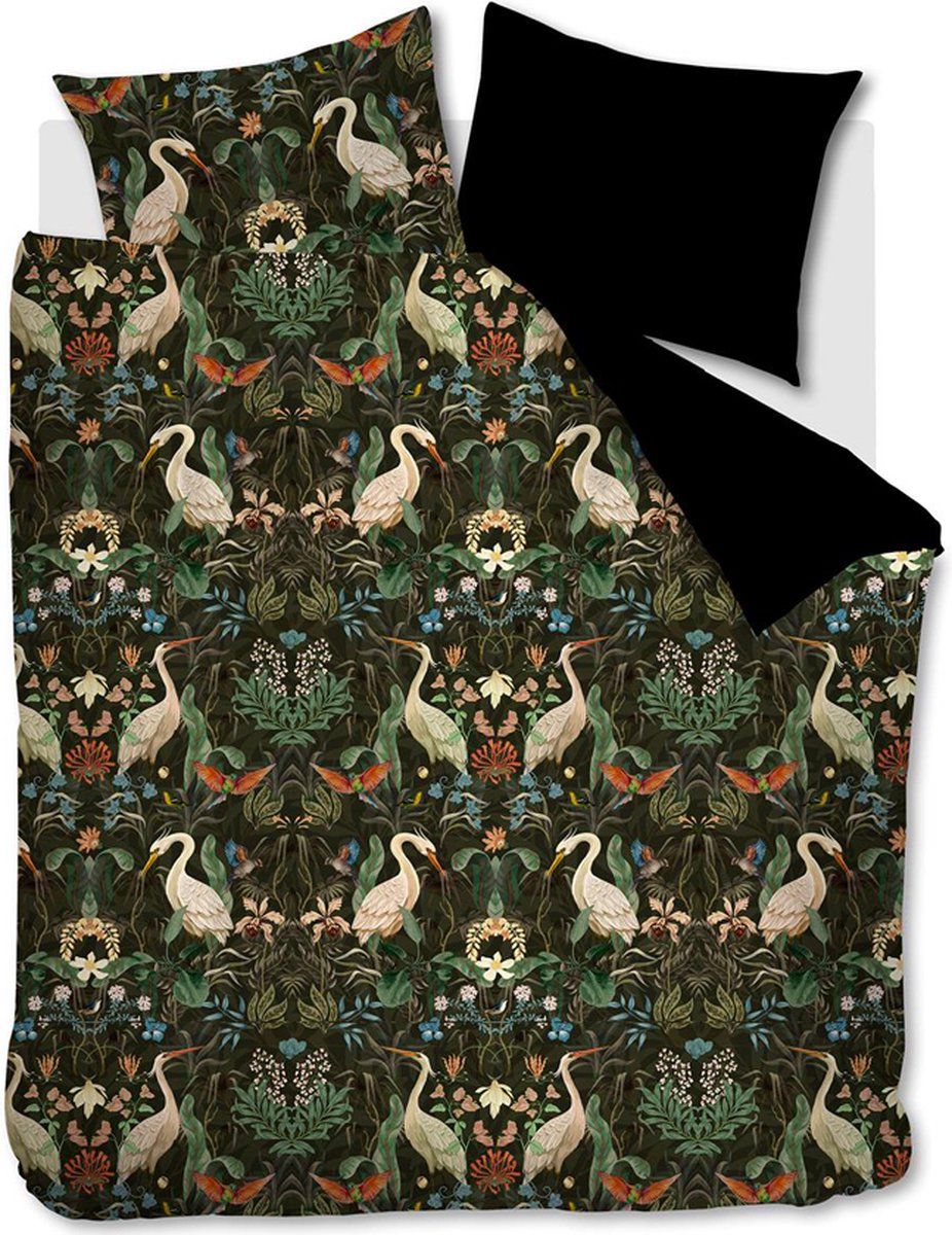 At Home by BeddingHouse Vibrant Dekbedovertrek - Zwart - 140x220 cm - Katoen