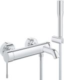 GROHE Essence Badkraan met omstel en koppelingen met douchegarnituur Chroom