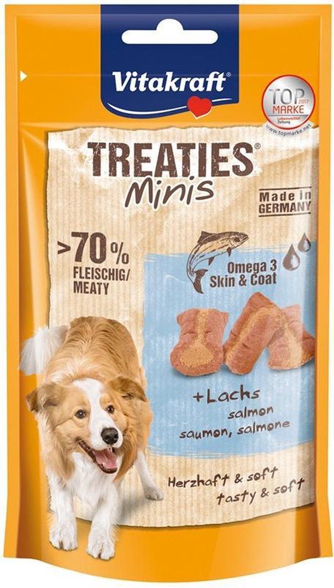 VITAKRAFT Treaties Minis Zalm & Omega 3 - 48 gram, hond