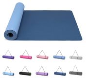 Tapis de yoga pour femmes, épaisseur 6 mm avec sangle de transport
