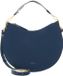 Coccinelle Leren schoudertas Sunup Handbag Double Grainy Leather Deep Blue / Sandshell petrol