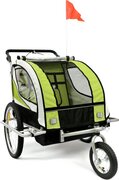 Viking Choice Fietkar - 2 kinderen - met schokbreker - lime