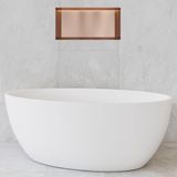 Hotbath Inbouwnis - 30 x 60 x 10 cm - Frameless - met LED-verlichting - Geborsteld Koper PVD