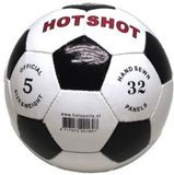 Hotsports Voetbal hot-shot wit zwart maat 5