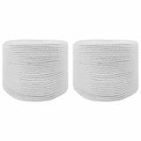 vidaXL Katoenen Touw 2 st 2 mm 100 m Wit 100% katoen