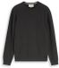 Tom Tailor Gebreide trui van katoen - Maat XL - Black Grey Melange