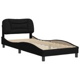 VidaXL Bedframe Hvar Zwart Stof 90x190 cm