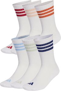 adidas Performance 3-Stripes Essentials Gevoerde Sokken 6 Paar - Unisex - Wit
