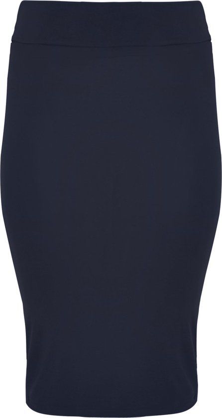 YOEK Dames Kokerrok midi navy