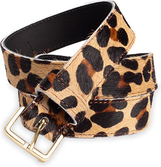 Legend Dames - Leren riem - Panter - 105cm