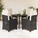Maison Exclusive - Ensemble de jardin 5 pièces avec coin repas, coussins inclus, en polyrotin noir
