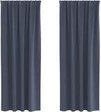 vidaXL Blackout Gordijnen met Ringen 2 st Antraciet 260 x 140 cm