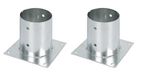 GAH-Alberts Alberts 212605 opschroefbare voetplaat | voor ronde of vierkante houten palen | thermisch verzinkt | Ø121 mm | set van 2