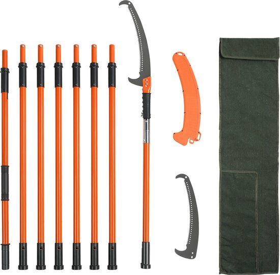 VEVOR Telescopische Snoeizaag - 2.24-8.24m - Tuingereedschap - Koolstofstalen Blad