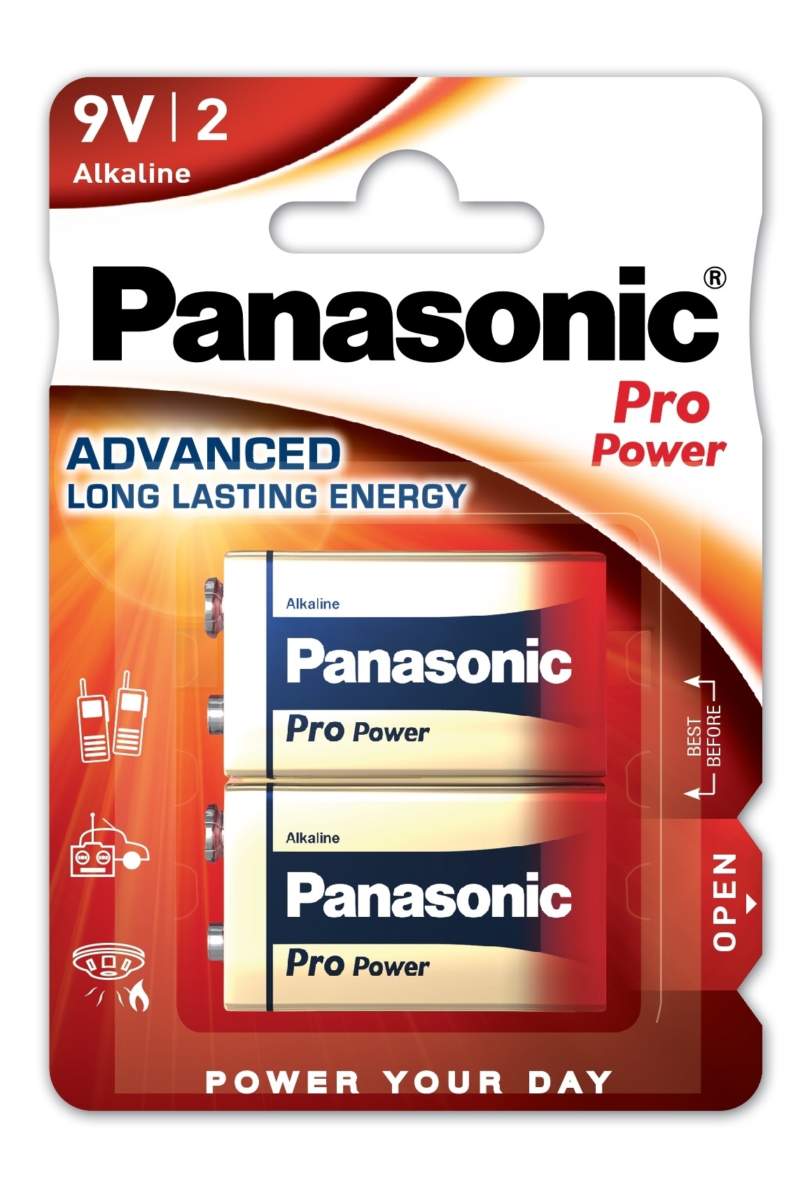 Panasonic 9V Pro Power Alkaline 2x