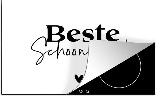 KitchenYeah® Inductie beschermer 77x51 cm - Zoon - Cadeau - Familie - Kookplaataccessoires - Afdekplaat voor kookplaat - Inductiebeschermer - Inductiemat - Inductieplaat mat