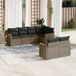 Maison Exclusive - Ensemble de jardin, 7 pièces, avec coussins, gris, en polyrotin