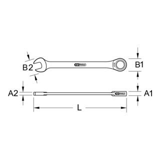 KS Tools geARplus ratelringsleutel, 12mm