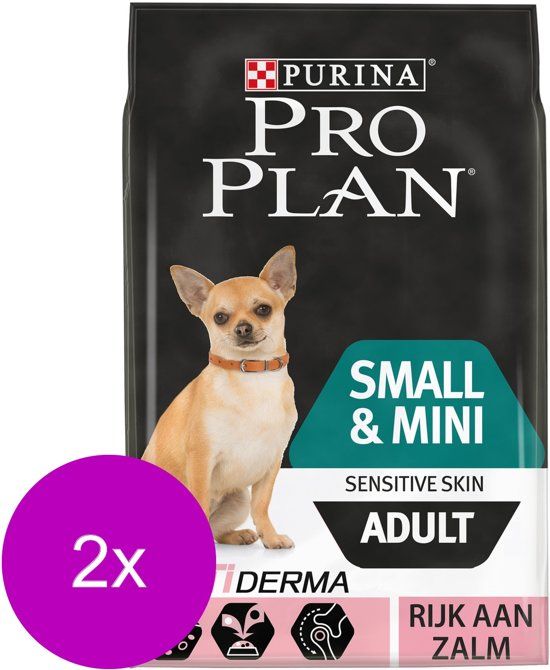 PRO PLAN Dog Adult Small & Mini Breed Sensitive - Hondenvoer - 2 x Zalm 3 kg