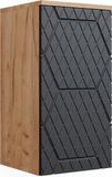 Vicco Irma Badkamermeubel – 30 x 59 cm 2 compartimenten, badkamer Antraciet met honingraatstructuur