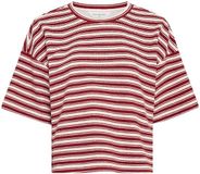 MSCH Copenhagen viscose gestreepte trui - donkerrood