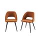 BAÏTA Set van 2 stoelen vintage corduroy Terracota metalen poten zwart