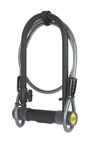 Yale YUL2C/13/230/1 - Hoge Beveiliging Fietsslot 230mm - U-slot met kabel - Dubbele Puntsvergrendeling - 4 sleutels inclusief 1 met micro-licht