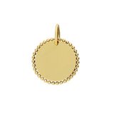 Lucardi Dames Stainless steel goldplated graveerplaat hanger voor dames - Hanger - Staal - Goudkleurig