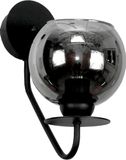 Lupia Lampe murale en verre graphite noir, douille E14
