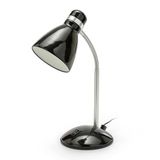 Bureaulamp met E27 fitting, geschikt voor LED, flexibele arm, inclusief snoer en schakelaar, voor kinderkamer, bureau of studeerkamer.